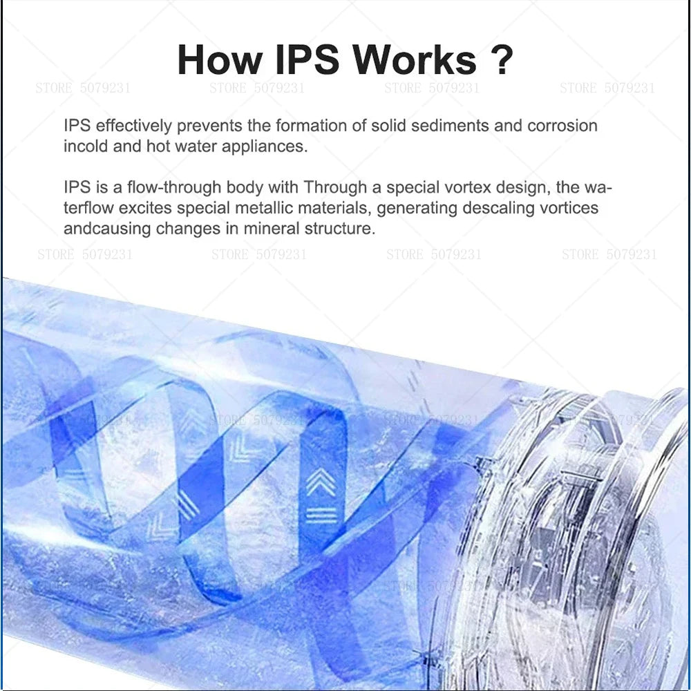 LPS Whole House Scale Inhibition Inline Water Softener System Descaler