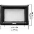 VEVOR Inflatable Movie Screen 24FT Inflatable Projector Screen w/ 360W Air Blower Blow Up Screen Supports Front/Rear Projection