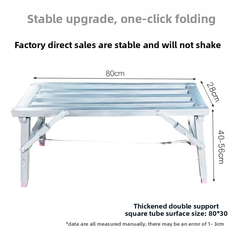 Folding telescopic stool single and double support scaffold hot dip galvanized folding footstool