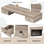 Wall-mounted Vanity Desk, Floating Vanity Shelf with Drawers, Dressing Table ,Computer Table Desk, Home Office Desk