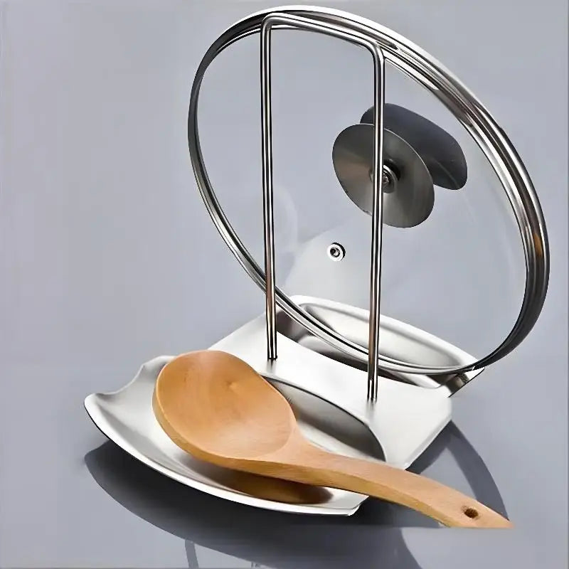 Stainless Steel Pot Lid Holder Kitchen Storage Rack For Utensils And Dish Storage Multi-Functional Home Use Organizer