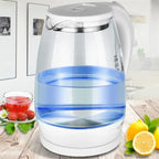 Electric Kettle Teapot Quick Heating Hot Water Boiling Tea Pot Glass Blue Light Heating Kettles Auto-Power Off Boiler