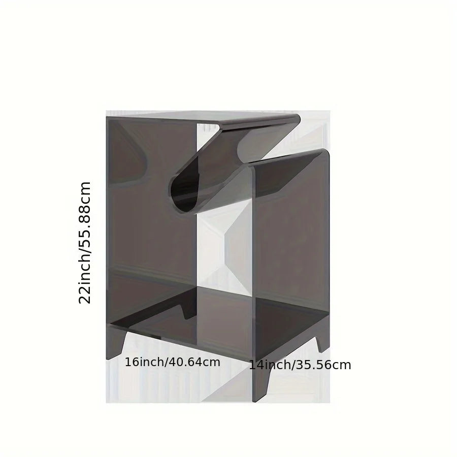 Creative acrylic side table, light luxury and stylish bedroom bedside table, suitable for bedroom and living room