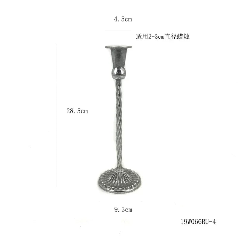 Single Headed Metal Candlestick Romantic Wedding Decorations Iron Art Candle Holders Living Room Candlelight Dinner Decoration