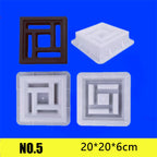 Cement Brick Mold Plastic Decorative Wall Window Mould Antique Garden Building Ornament Concrete Hollow Cement Brick Molding 1Pc