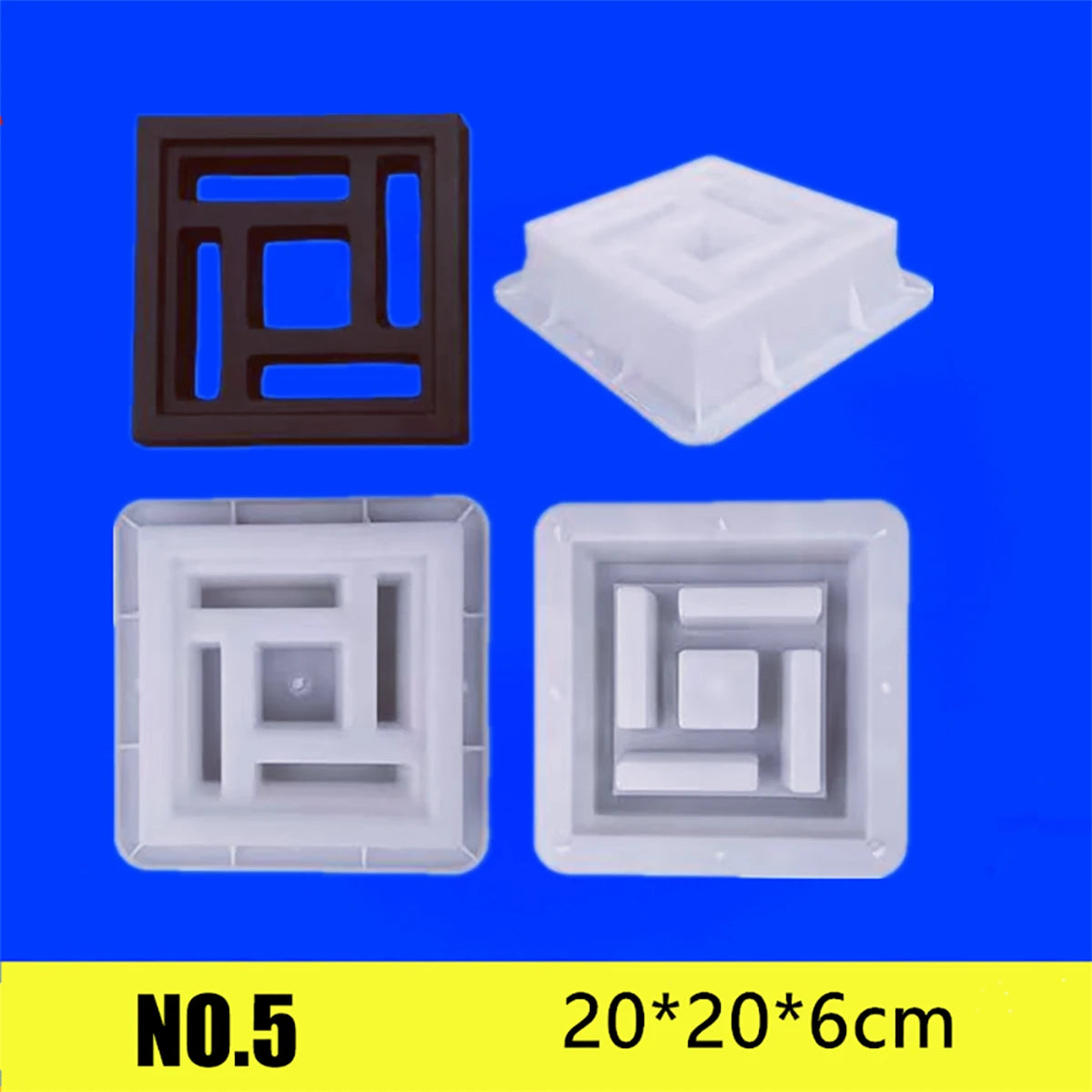 Cement Brick Mold Plastic Decorative Wall Window Mould Antique Garden Building Ornament Concrete Hollow Cement Brick Molding 1Pc