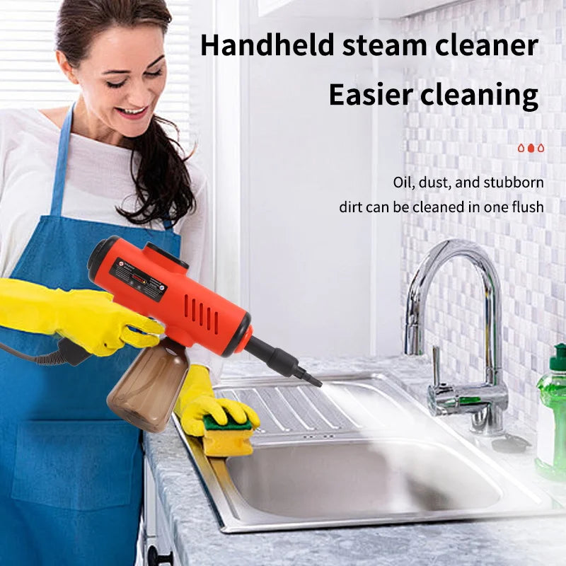 Multifunctional 1200W Household Electric High Temperature Steam Cleaner  Portable Handheld Steamer Kitchen Brush Cleaning Machin