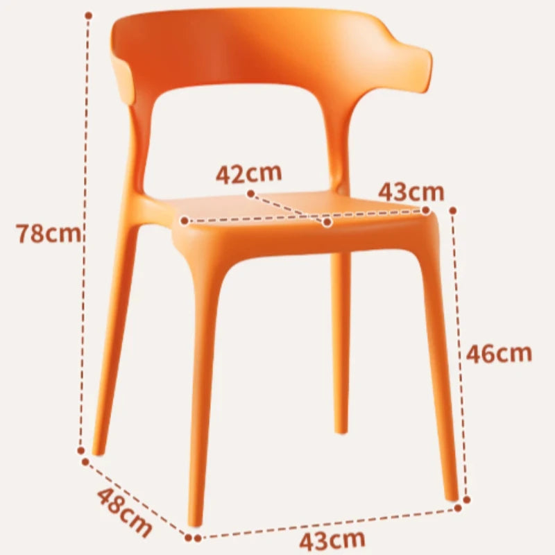 Kitchen Bedroom Plastic Chairs Stackable Dinette Kids Single Chair Party Dinner Sillas Para Sala De Estar Garden Furniture Sets