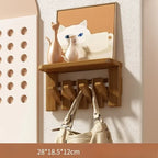 Solid Wood Modern Nordic Creative Wall Clothes Hanger Luxury Living Room Bedroom Clothes Racks Household Storage Home Furniture