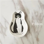Ceramic Seasoning Dish Japanese Tableware Kitten Soy Sauce Dish Dipping Saucer Plate Home Kitchen Supplies Dropshipping
