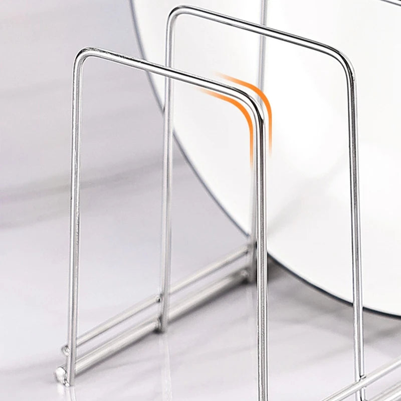Stainless Steel Dish Draining Rack Multipurpose Shelf Bowl Drying Holder Kitchen Pot Lid Plates Storage Racks Kitchen Organizer