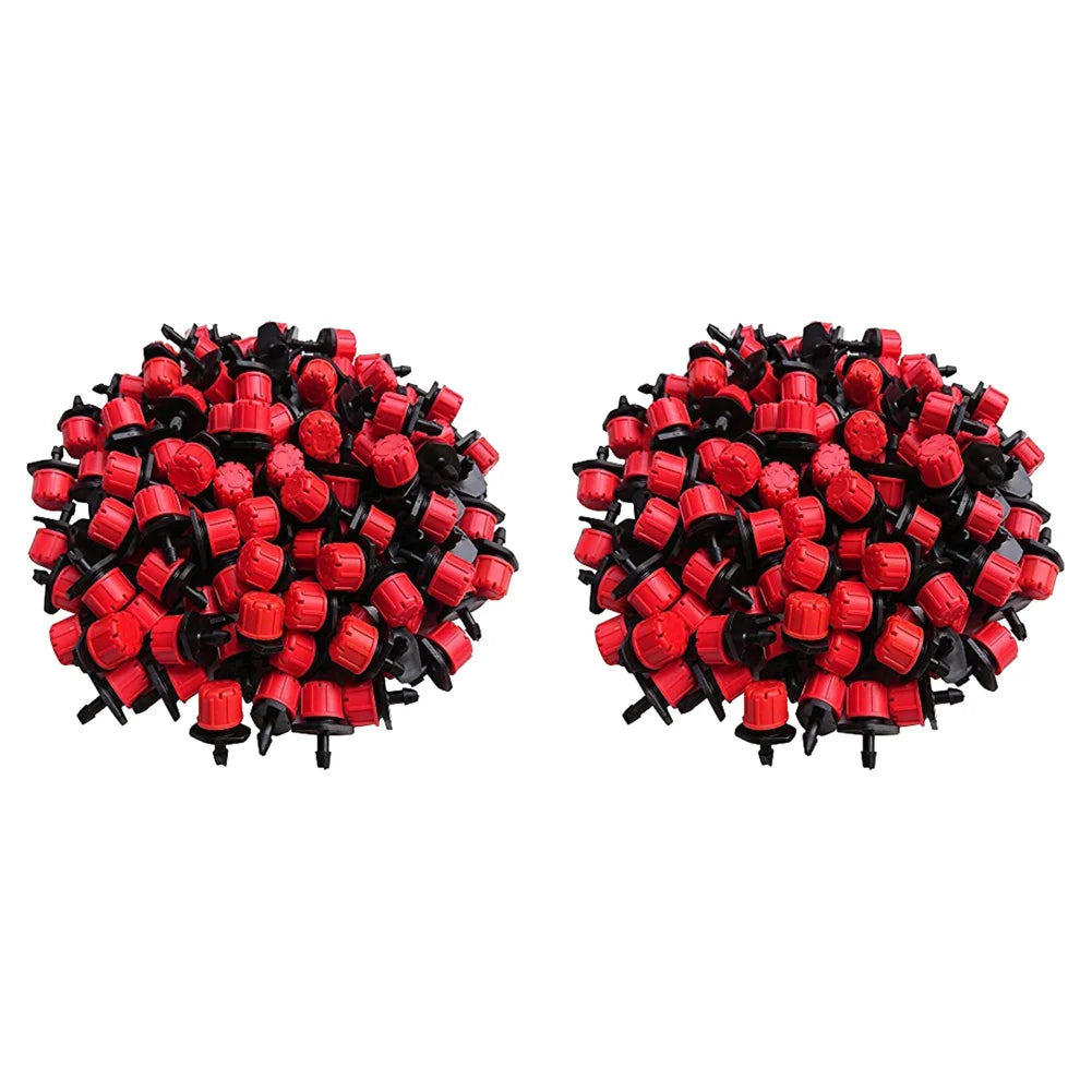 1000-100pcs Adjustable Irrigation Drippers Sprinklers 8 Holes Garden Potted Plant Water Dropper Head Watering Irrigation System