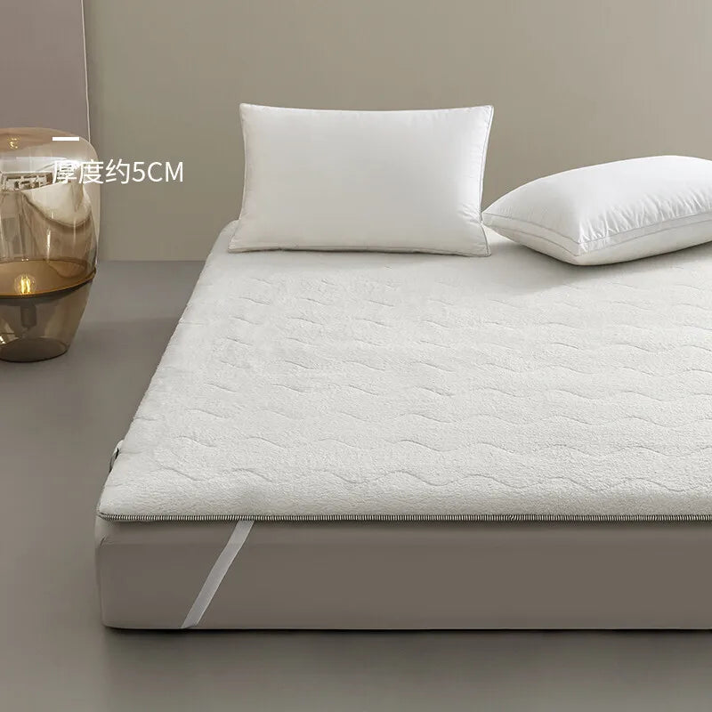 Wool Tatami Mattress Foldable Thick Warm Sleeping Pad Floor Mattress Topper for Winter Home Bedroom Dormitory Comfortable Use