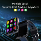4G Android Smartwatch With 2.64 inch Large Screen Play Store 500W Dual Camera Game Watch Video 4G Calling Smart Watch Men Adult