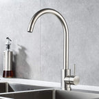 304 Stainless Steel Kitchen Sink Faucet Flexible Hot Cold Water Mixer Single Handle Pull Out Sink Faucet Deck Mounted Water Taps