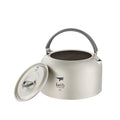 Keith Titanium Kettle 1L, Bacteriostatic Flatware, Ultralight Outdoor Camping Tableware Coffee Kettle, Travel Cookware Pot