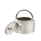 Keith Titanium Kettle 1L, Bacteriostatic Flatware, Ultralight Outdoor Camping Tableware Coffee Kettle, Travel Cookware Pot