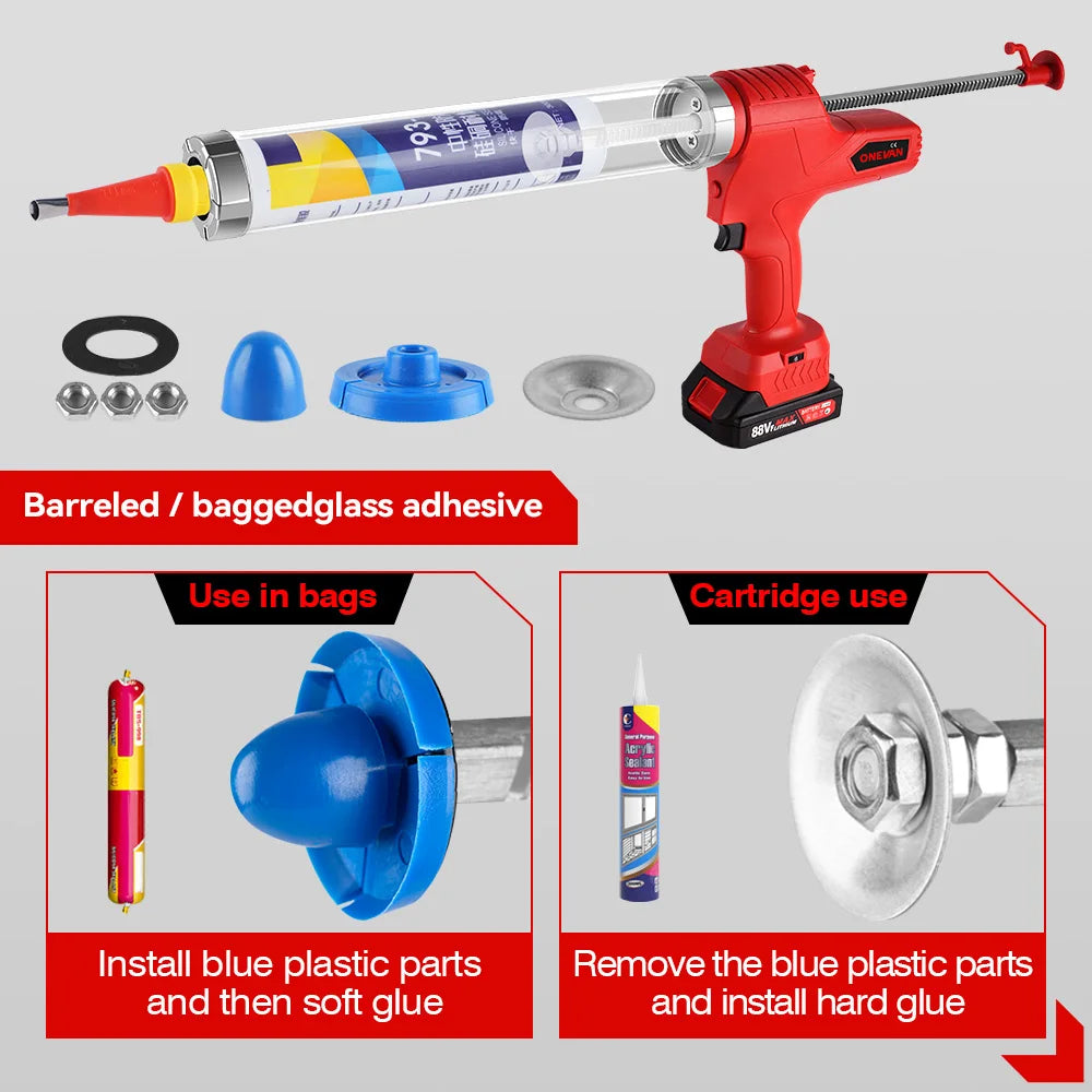 6 Speeds Electric Glue Gun Cordless Multi-function Electric Sewing Glue Glass Caulking Adhesive Gun Tool For 21V 18v Battery