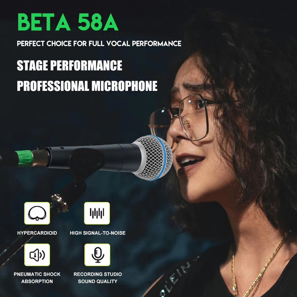 Dynamic microphone  BETA 58A Performance For Live Stage Party Show Meeting School Church Capture Crystal-Clear Vocals