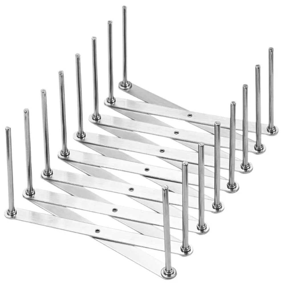 Kitchen Tools Stainless Steel Dish Rack Organizer with Drainage Retractable Dish Stand Foldable Reusable Utensil Holder Kitchen