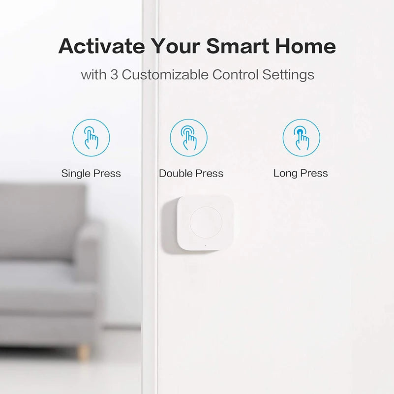 Aqara Sensor Smart Wireless Mini Switch Key Zigbee Connection Remote One Key Control Button Home Security Mijia Mihome Homekit