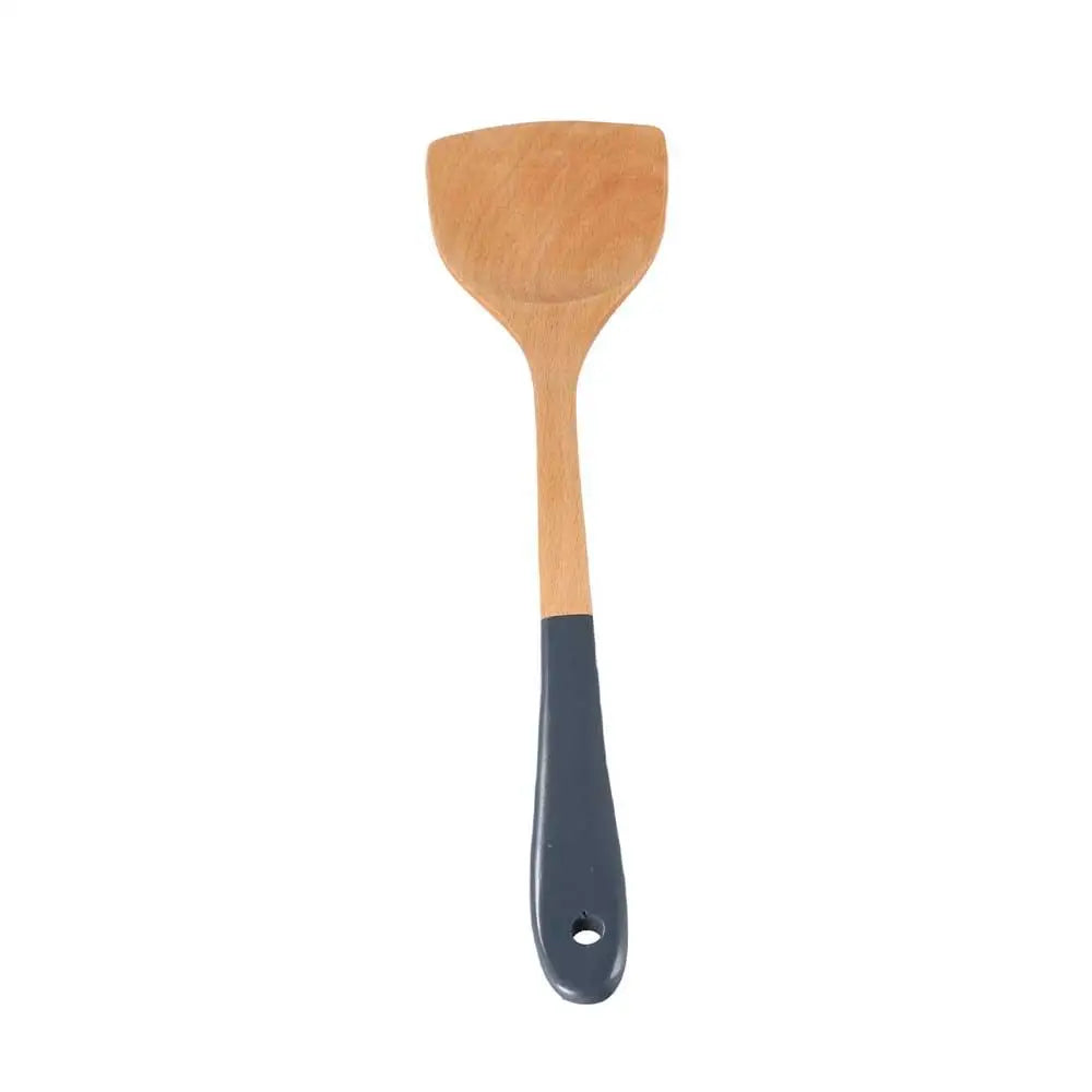 Natural Wood Nonstick Kitchen Tool Rice Colander Tableware Cookware Rice Scoop Spatula Strainer Spoon Soup Ladle