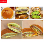 XEOLEO 1300W Electric Ice Cream Waffles UFO Burger Maker Hamburg Gelato Panini Press Machine Sandwich Press Maker