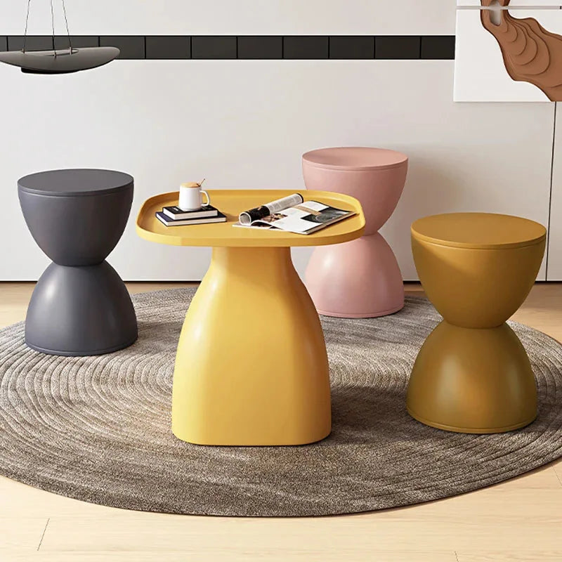Minimalist Nordic Dressers Stool Plastic Design Apartment Shoes Changing Children Foot Stool Relax Muebles Trendy Furniture