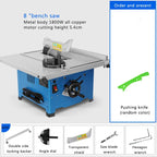 8-Inch Household Miniature Woodworking Sliding Table Saw Electric Multi-Function Precision Dust-Proof Decoration Cutting Machine