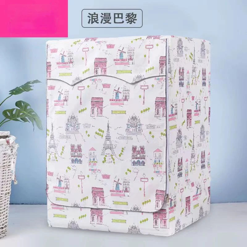 Waterproof Washing Machine Cover Home Polyester Roller  Laundry Silver Coating Dustproof Case Cover