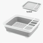 Kitchen Foldable Dish Rack Storage Water Leakage Tableware Bowl Dinnerware Drain Bowl Tray Home Drying Rack Washable Plastic