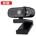 4K HD Mini Webcam With Microphone 2K Full HD Webcam 30fps Autofocus USB Web Cam For Auto Focus PC Laptop Video Shooting Camera