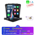 4G+64G Stereo Android 15 For Chevrolet Cruze J300 2008-2014 for Tesla Style Car 4G GPS Navi Player Radio Carplay 2 Din Autoraido