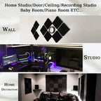 TOUO 6/12/24 Pcs Pyramid Acoustic Foam Sound Absorbing Studio Acoustic Treatment Noise Insulation For Walls Acoust Insulation