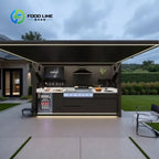 Customized All-in-One Outdoor Cooking Station Complete Kitchen Set with BBQ Grill and Fridge for Yard Patio Outdoor Living