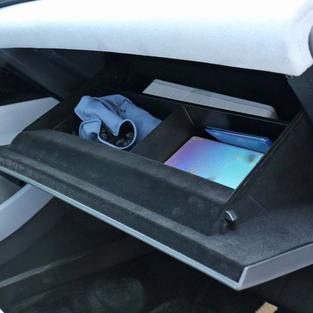 Glove Box Organizer Divider Compartment Tray for Byd Seal 2022 Easy Installation Durable 35cmx15.1cmx3cm ABS  Black