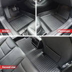 Fully Protection Floor Liners For 2024 2025 Tesla Model 3 Highland Floor Mats with Door Sill Protector Front Rear Cargo Liner