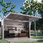 Customized Hot Sale All-In-One Multi-Functional Outdoor Mobile Kitchen Movable Kitchen Easy Install with Combined Sink Fridge
