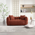 Minimalist Modern 2-Seat Soft Beanbag Chair With High Resilience Foam Core The Comfortable Square Recliner Sofa