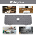 Kitchen Silicone Faucet Mat Water Ripples Faucet Water Catcher Mat Large Sink Splash Pad Countertop Protector Bathroom Gadgets