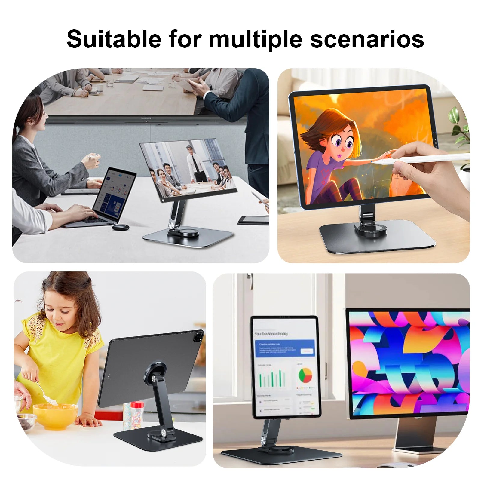 Black Magnetic Metal Stand