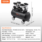SucceBuy Air Compressor 750W/1450W/3000W Oil Free Air Compressor Quiet Portable Compressor Pump for Auto Repair Tire Inflation