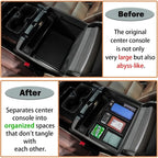 Upgraded Console Organizer Tray Compatible with Chevy Silverado/GMC Sierra 1500(2014-2018) and Silverado/Sierra 2500/3500HD(2015