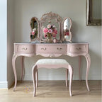 Comfortable Makeup Vanity Table Mirror Desk Stool Living Room Dresser Makeup Dressing Table Drawers Storage Bedroom Furniture