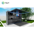 Outdoor Kitchen Portable Unit 8 Burner BBQ Grill 58L Fridge Sink Backsplash Acrylic Finish Drawer Slide Hinge Locking Customized