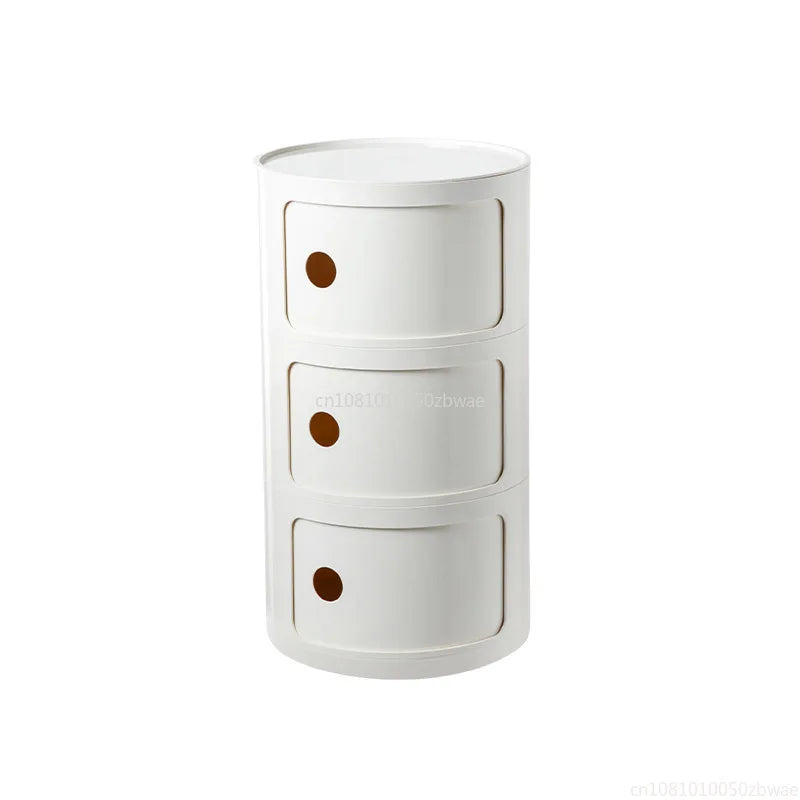 Nightstands Modular Bedside Table Round Large-capacity Storage Bedside Small Cabinet Bedroom Simple Storage Narrow Side Cabinet