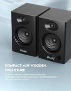 OHAYO 60W Computer Speakers for Music Gaming, Active Bluetooth 5.3, Stereo 2.0 Speakers for Desktop PC or Laptop, Aux RCA Input