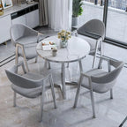 Modern Round Dining Table Set with 4 Chairs