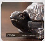 Retro turtle Ashtray Living Room with Lid Anti Fly Ash Ceramic Cigar Ashtray Decoration Chinese Home Decoration Art Friend Gift