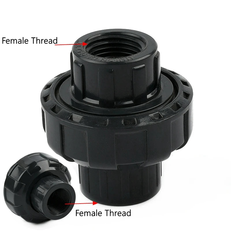1PC 1/2"-2" Female-Male Thread UPVC Union Water Pipe Connector Garden Plant Irrigation Accessories Plastic Tube Adapter Fittings